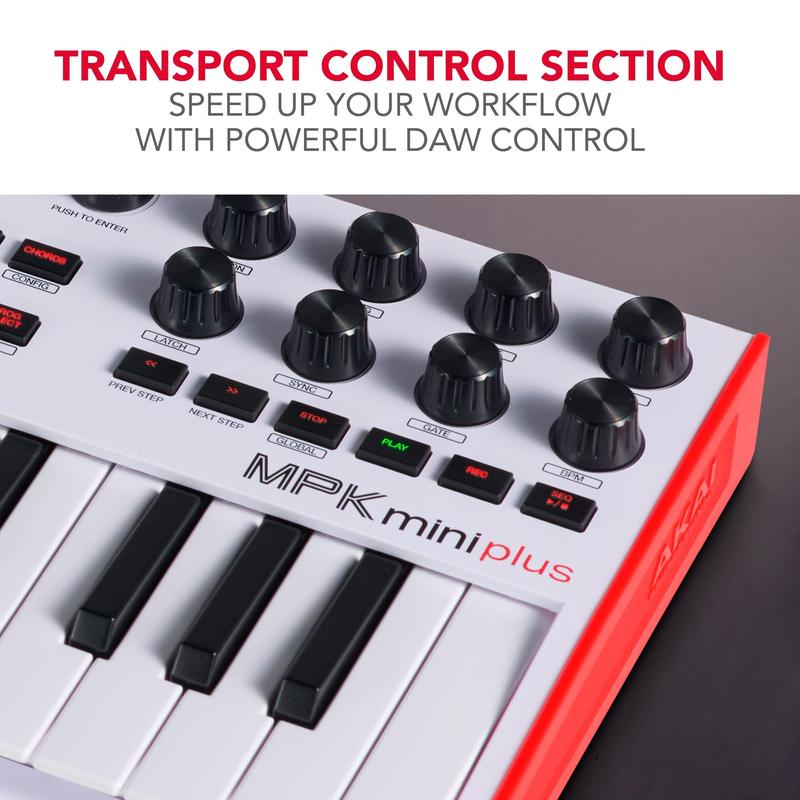 Controlador de teclado USB MIDI Akai Professional MPK Mini Plus